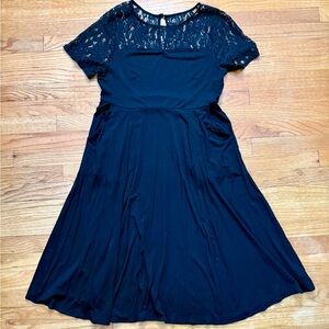 Torrid Super Soft Black Lace Top Dress 1X